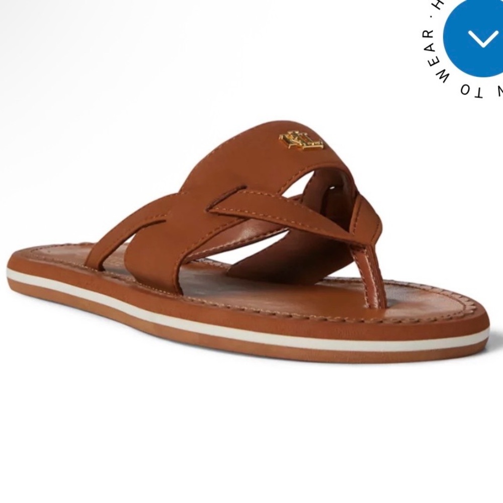 Lauren Ralph Lauren. Rosalind Flip Flops - Picture 2 of 8